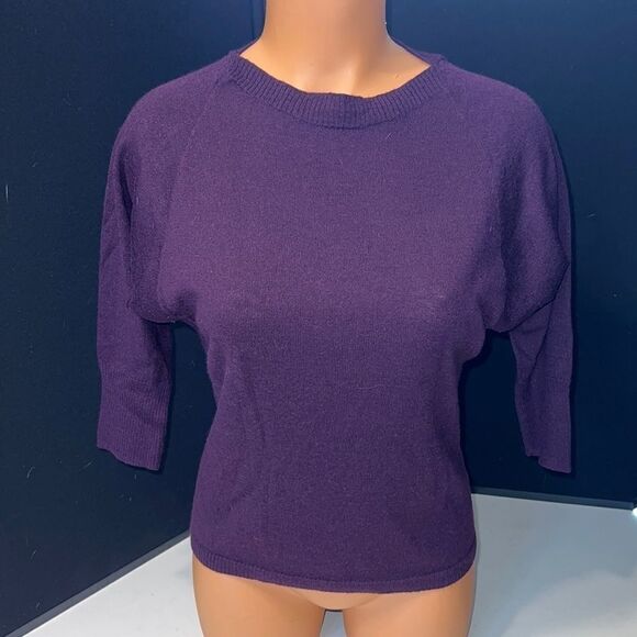 The Limited Purple Wool Blend Sweater - Size Small, 1/2 - 3/4 Sleeve - Picture 1 of 14